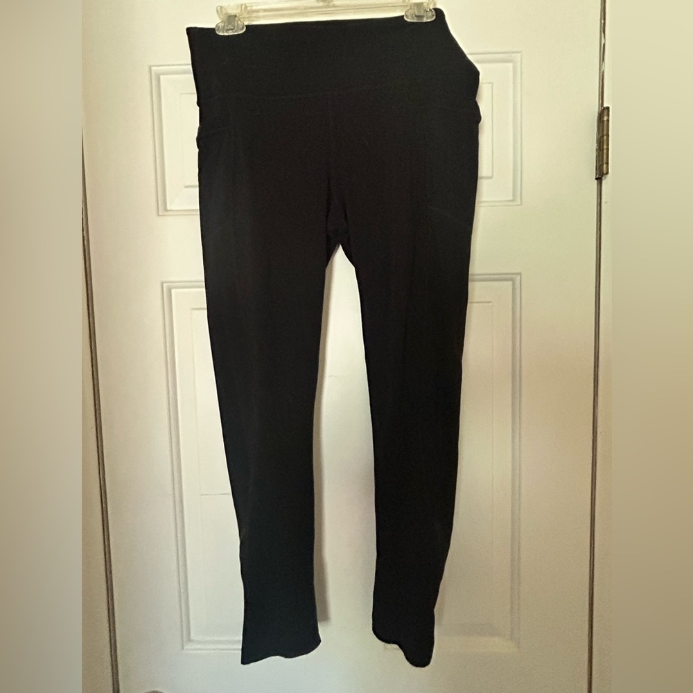 Athleta Black Leggings zipper ankle size large